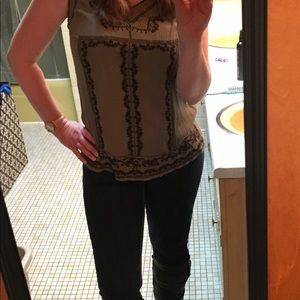 100% Rayon embroidered sleeveless blouse by Japna